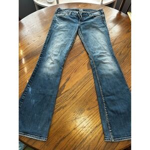 Silver Jeans Pioneer Women 31/33 Blue Medium Wash Bootcut Low Rise Denim L1775SJ